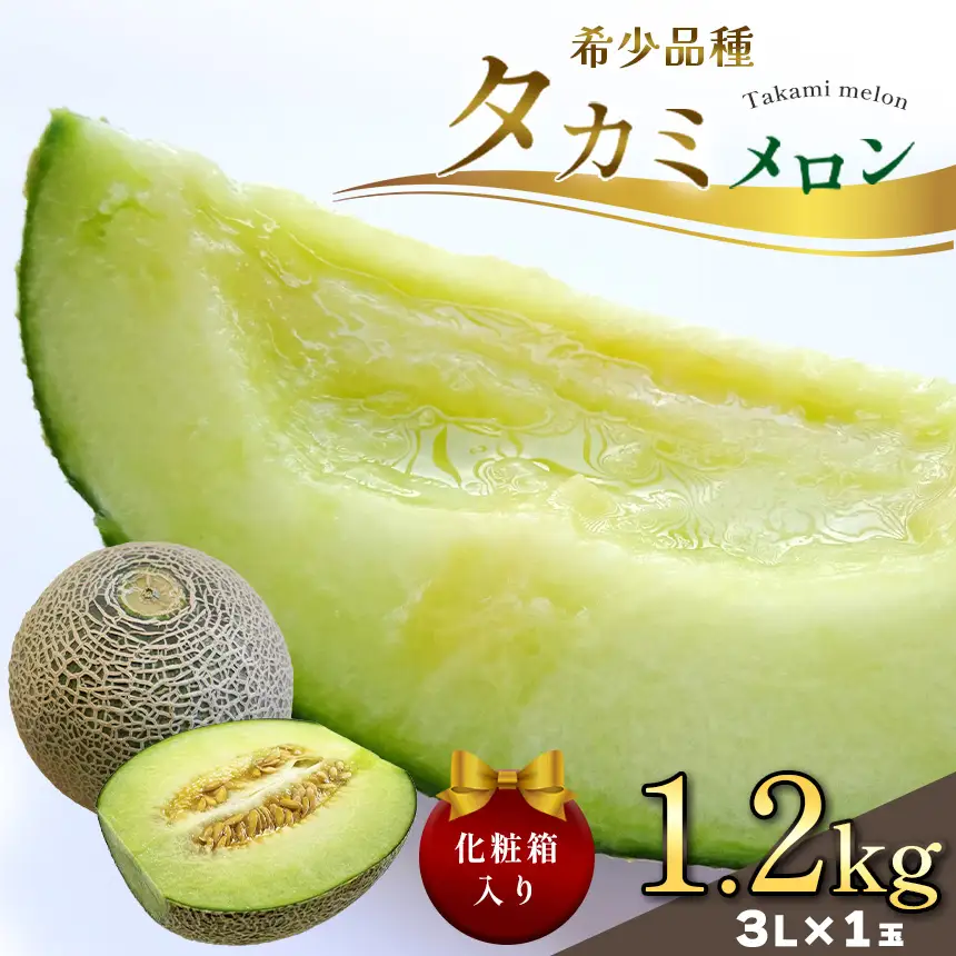 【2027年先行予約】真岡市産 タカミメロン 3L 1玉 化粧箱入り | メロン 果物 フルーツ 