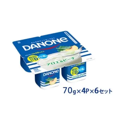 ダノン ダノンヨーグルト アロエ＆ピーチ 70g×4P×6セット_卵・乳製品 ヨーグルト  _【配送不可地域：離島】【1518311】