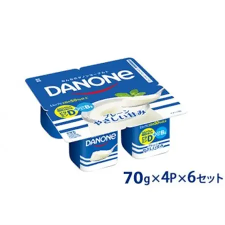 ダノン ダノンヨーグルト　プレーン・やさしい甘み 70g×4P×6セット_卵・乳製品 ヨーグルト  _【配送不可地域：離島】【1518333】