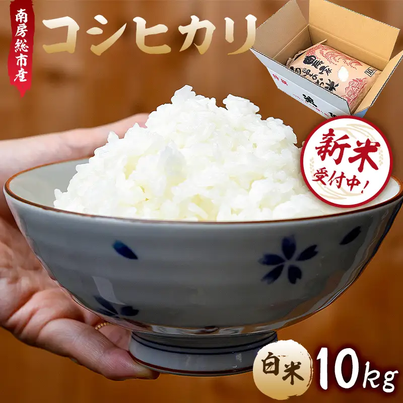 【新米】【令和8年産】南房総市産コシヒカリ白米10kg mi0018-0016