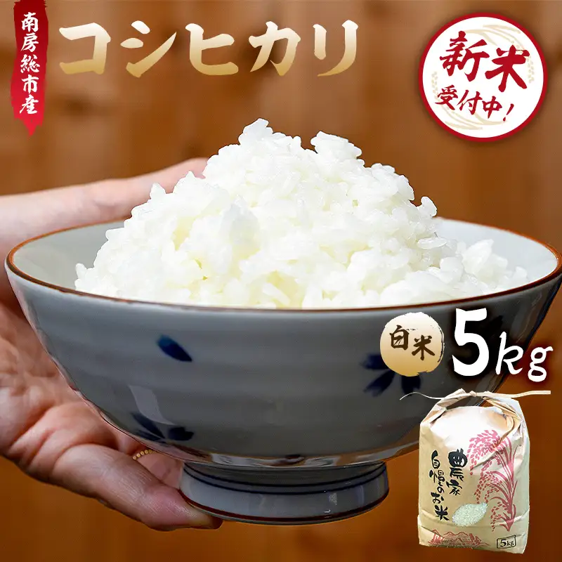 【新米】【令和8年産】南房総市産コシヒカリ白米5kg mi0018-0012 