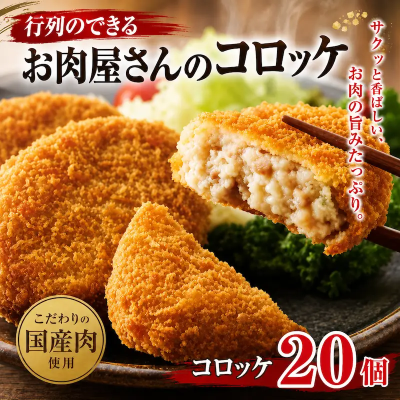 こだわりの国産手作りコロッケ 肉コロッケ 合計20個