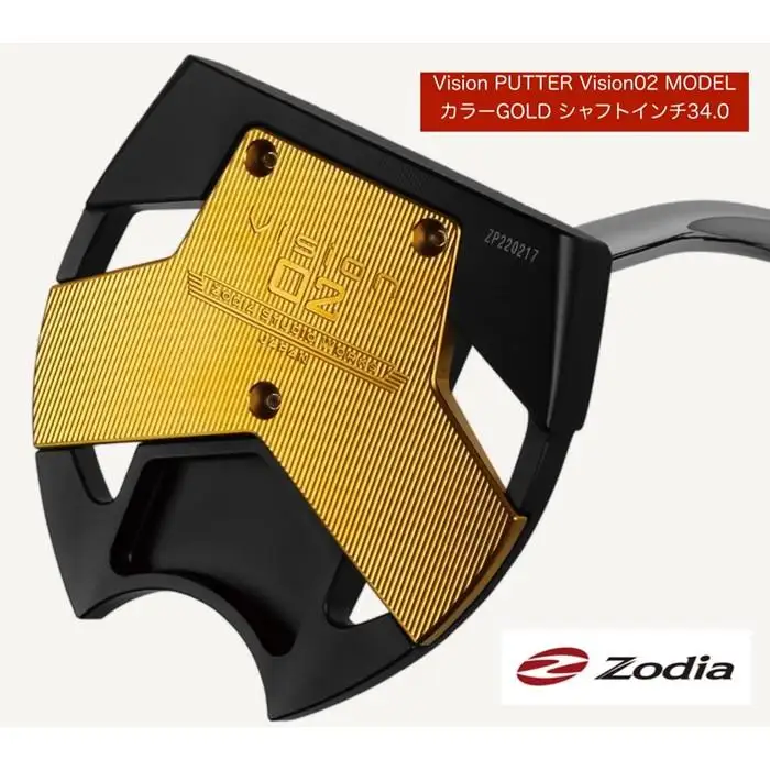 ゾディア（Zodia） パター Vision PUTTER  Vision02MODEL カラーGOLD シャフトインチ34.0