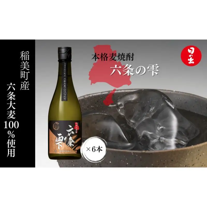 麦焼酎 六条の雫 25度 キング醸造 麦焼酎【720ml×6本】