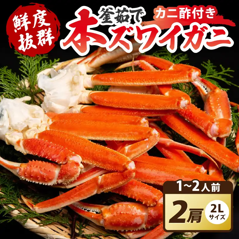 京丹後市 本ズワイガニ かに 2L 茹で 2肩 | かに