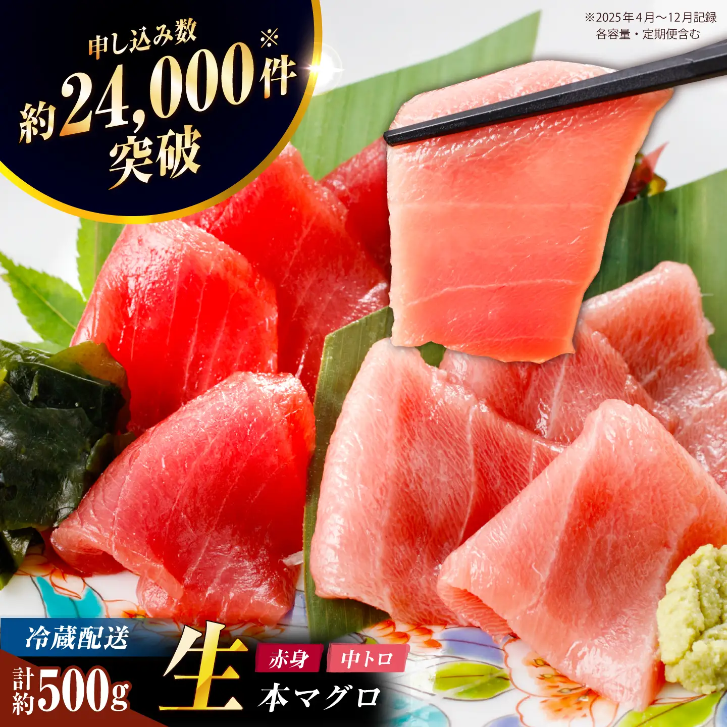 生本マグロ 赤身 中トロ 計約500g [RBP003]  マグロ
