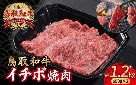 鳥取和牛 イチボ焼肉 1.2㎏ ( 600g × 2 ) 牛肉 希少 イチボ 焼肉 焼き肉 冷凍 国産牛 和牛 黒毛和牛 鳥取県 倉吉市 KR1254
