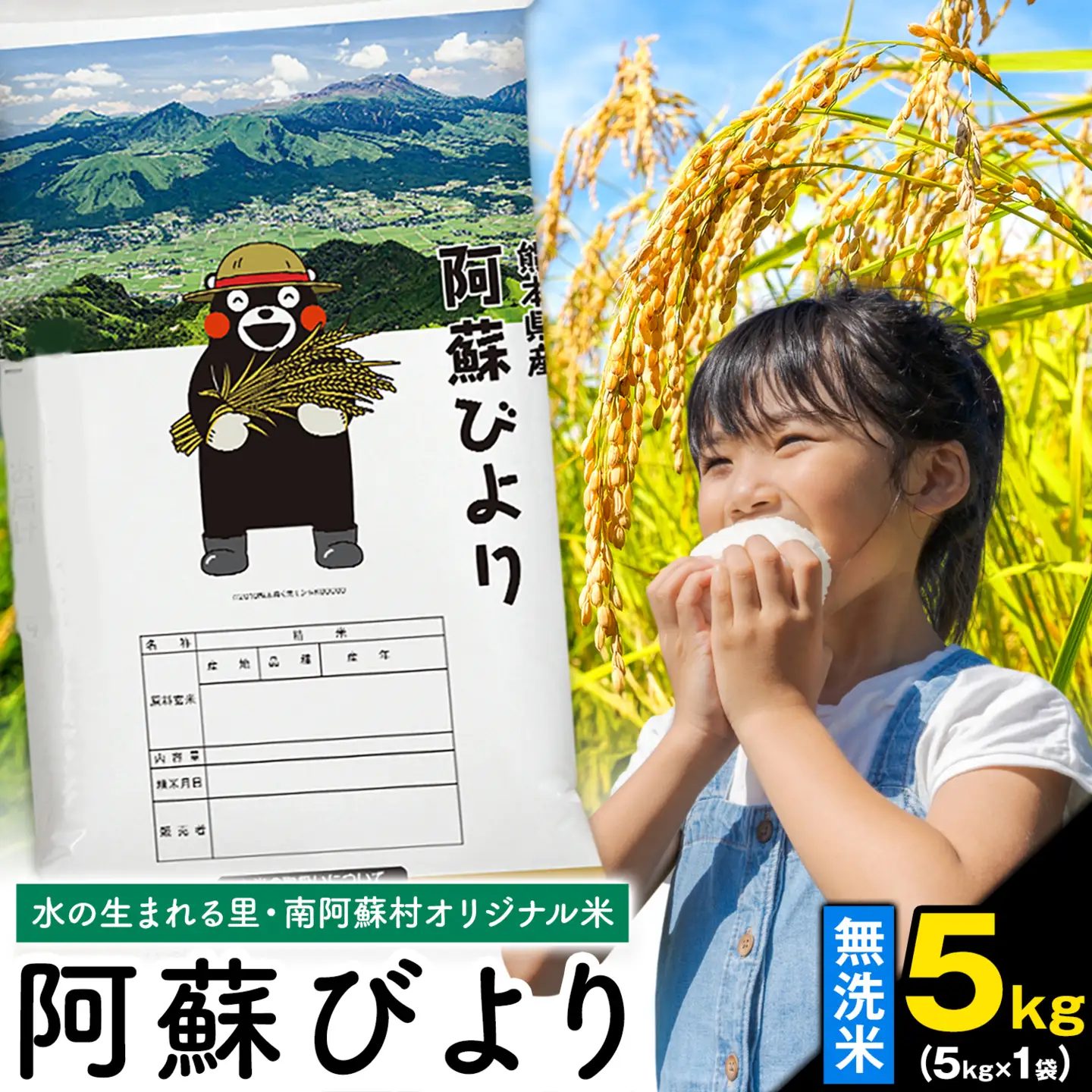 熊本県産 無洗米 阿蘇びより 5kg 無洗 | 熊本県南阿蘇村 | ふるさと