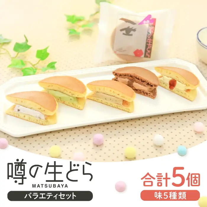 噂の生どらバラエティセット5個入( 小倉 プリン 抹茶 珈琲 チョコ )【 生どら どらやき どら焼き 5種 各1個 お菓子 詰め合わせ セット 個包装 スイーツ 特製クリーム 洋風どら焼き 冷凍 洋菓子 和菓子 おやつ 茶菓子 おしゃれ 贈り物 ギフト プレゼント お土産 】