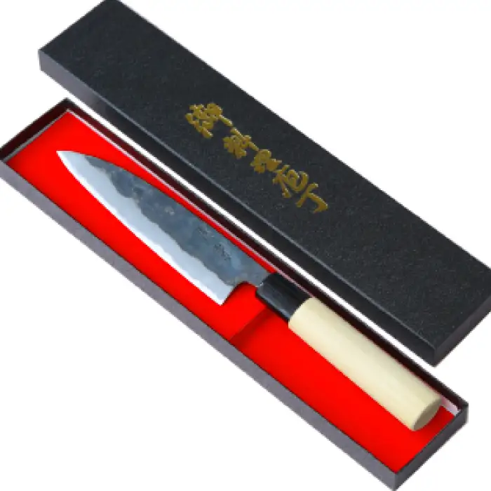 《川島忠善》手打ち三徳包丁(中) 【包丁 三徳包丁 手打ち 中 刃渡り16cm 調理器具 さび落とし キッチン用品 調理用品 切れ味抜群 さび防止加工 ギフト プレゼント ナイフ キッチングッズ】