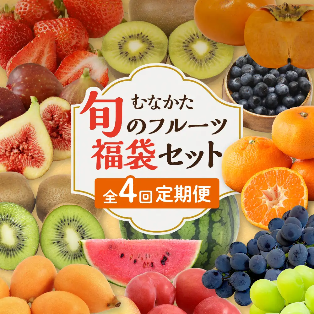 何が届くかお楽しみ！むなかた旬のフルーツ福袋定期便【年4回】【JAほたるの里】_HB0165