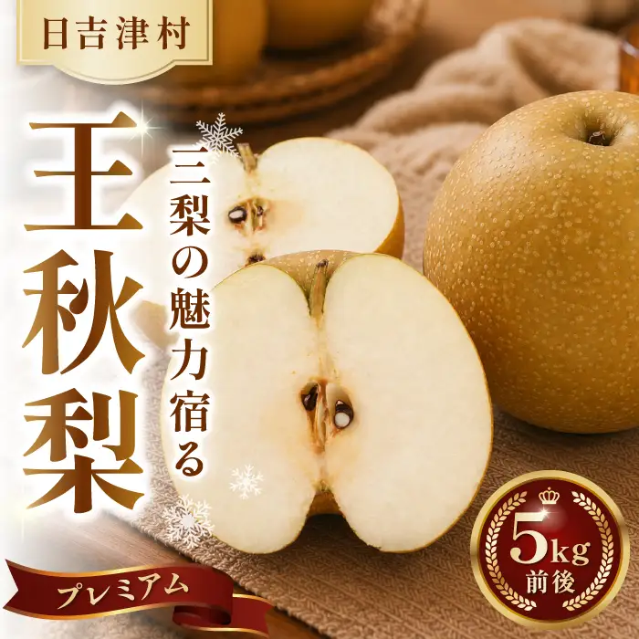 プレミアム王秋梨　5kg【梨 赤梨 王秋梨 おうしゅうなし 5kg 先行予約 期間限定 数量限定 なし ナシ 晩生種 果物 くだもの フルーツ 旬 厳選 プレミアム 高糖度 甘い 贈り物 ギフト お取り寄せ 産地直送 鳥取県】