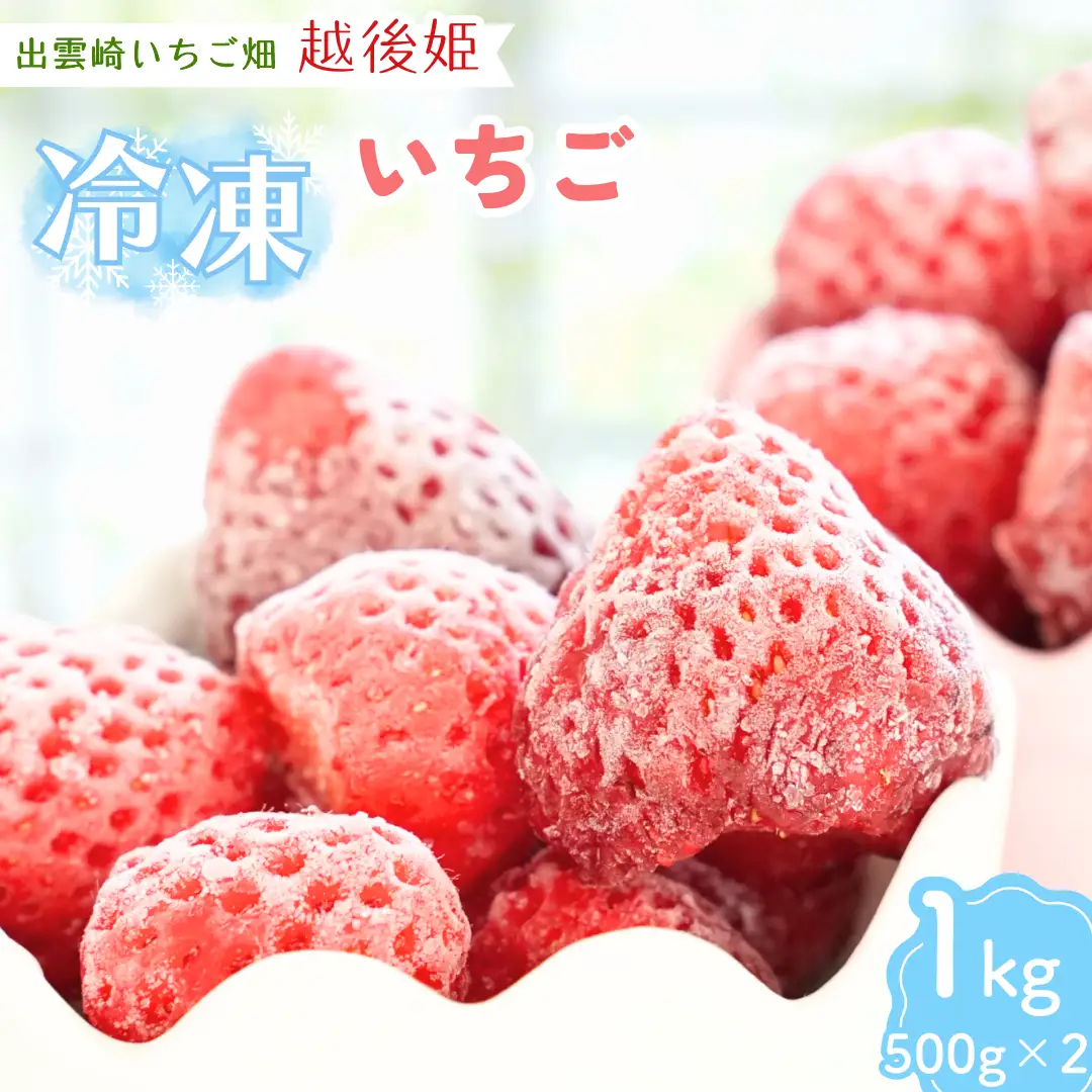冷凍いちご 越後姫 冷凍イチゴ１kg | 冷凍いちご 苺 イチゴ ストロベリー 新潟県 出雲崎町