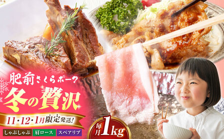 【全3回定期便】肥前さくらポーク 季節の定期便＜冬＞ [HAM082] 豚肉 肉 ぶた肉 ブタ肉 定期 定期便