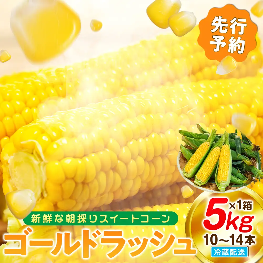【2027年先行予約 6月下旬から出荷】 スイートコーン 約5kg 10-14本 冷蔵 国産 先行予約 数量限定 コーン 野菜 新鮮 焼き 蒸し 産地 直送 甘い 甘口 子ども 子供 小分け 種子 肥料 さわやか すっきり 糖度 黄色 人気 おすすめ 愛知県 南知多町