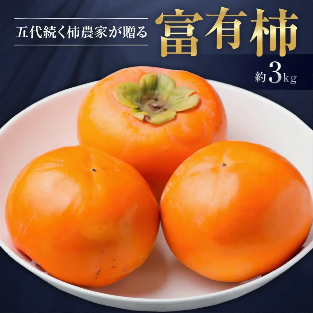 [先行予約／令和8年産]《訳あり》サイズおまかせ 西垣農園 富有 柿 約3kg  [mt490]  柿