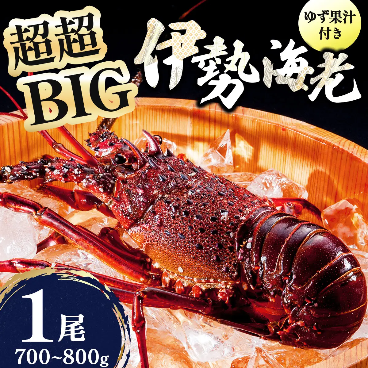 1000尾に1尾レベル！超超BIG伊勢海老 1尾(700g～800g)