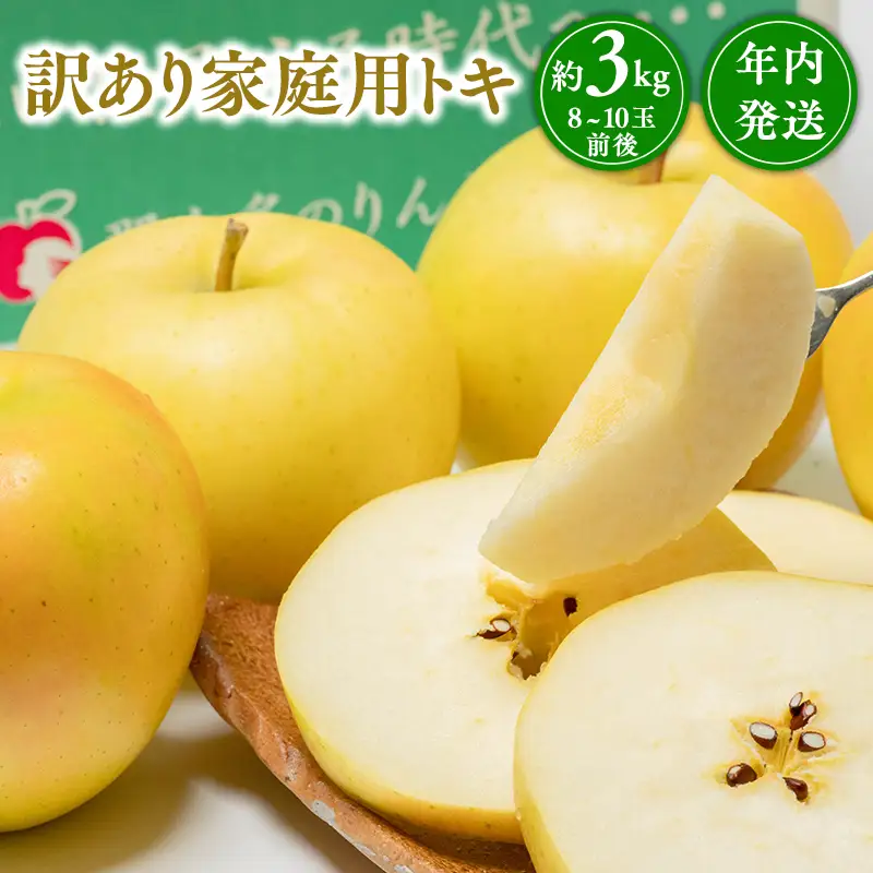 りんご 家庭用 トキ 約3kg 青森県平川市産 [hi-0005-007]