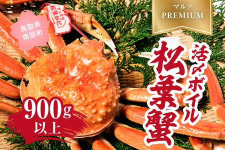 【北海道・沖縄・離島配送不可】【マルツPREMIUM】タグ付き 活〆ボイル松葉蟹 900g以上 松葉ガニ 松葉がに 蟹 カニ かに 境港 マルツ