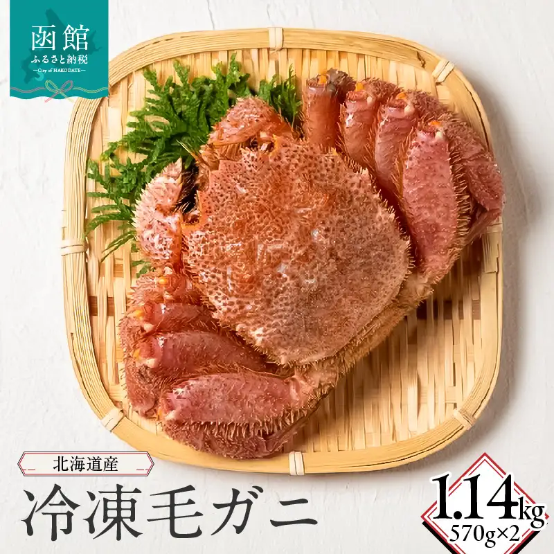 北海道産冷凍毛蟹　570g×2 カニ 毛蟹 _HD149-016