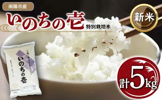 【令和8年産 新米 先行予約】 【金賞受賞農家】 特別栽培米 いのちの壱 5kg 《令和8年10月中旬～発送》 『あおきライスファーム』 山形南陽産 米 白米 精米 ご飯 農家直送 山形県 南陽市 [1548-R8]