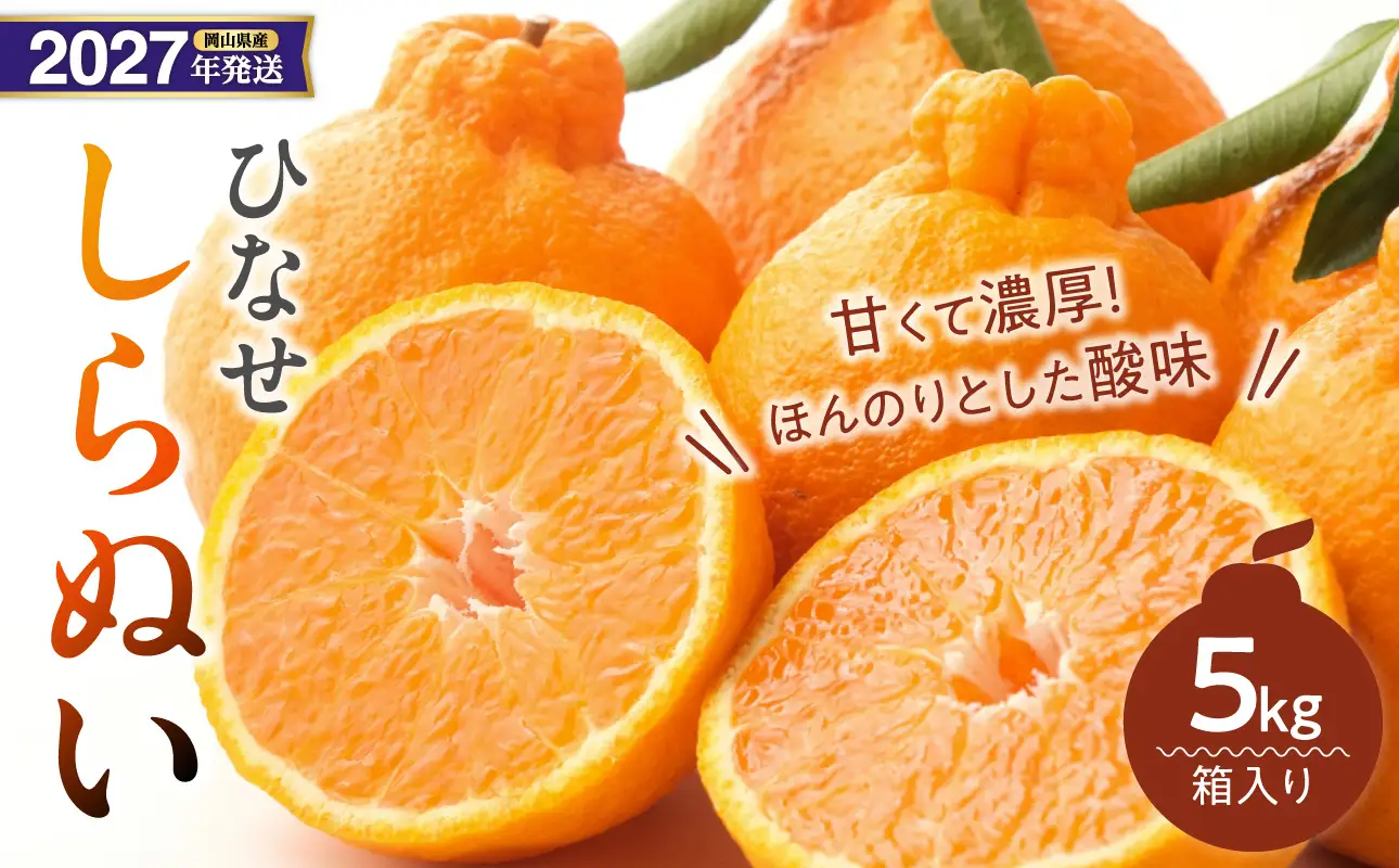 【先行予約】みかん ひなせしらぬい 約5kg（2027年3月頃発送）【しらぬい】_bz
