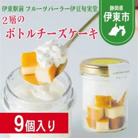 〔伊東温泉で人気〕旬実堂 2層仕立てのチーズケーキ9個入_菓子・スイーツ ケーキ  _【配送不可地域：離島】【1538947】