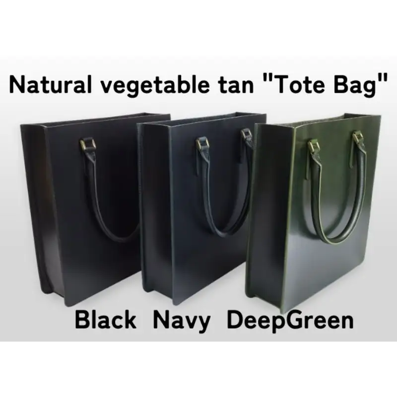 トートバッグ本革TAANNERR 姫路レザー 職人手づくりトートバッグ Navy