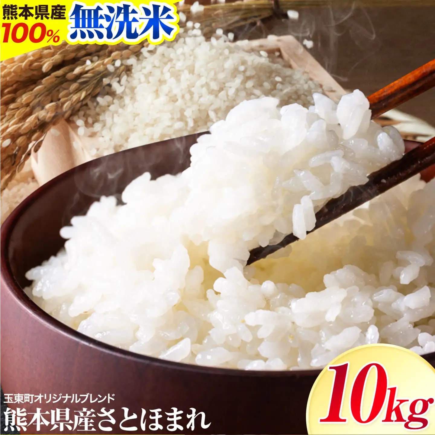 無洗米 熊本県産 さとほまれ  ご家庭用 10kg 米