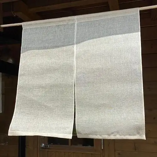 麻蚊帳のれん（生成）90cm×90cm 岡井麻布 のれん 蚊帳 麻 岡井麻布 のれん 蚊帳生地 玄関 のれん 麻 蚊帳 のれん 30-032