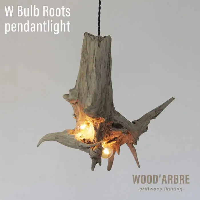 W Bulb Roots pendantlight ペンダントライト 糸島市 / WOOD'ARBRE(ウッドラヴル)【TIME】 インテリア 照明 ライト [ADC004]