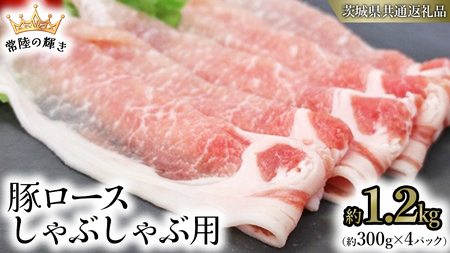 【 常陸の輝き 】 豚 ロース 300g×4パック （合計約1.2kg） (茨城県共通返礼品)