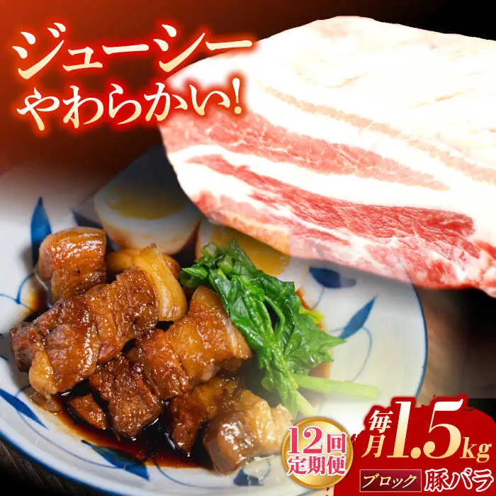 【定期便】 豚肉 ブロック 総計18kg NAC618 豚肉 全12回