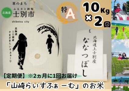 【山崎ライスファーム】（2回定期便）「夢彩香」ななつぼし　10kg×2回（2ヵ月に1回ずつお届け）