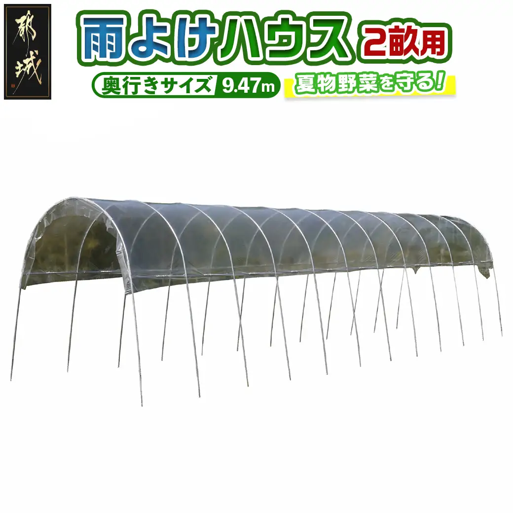 雨よけハウス【2畝用】〈AM-2294〉〔DI-J401〕_(都城市) 雨よけハウス 敏感 夏物野菜を守る 収穫を確保 夏野菜 組立簡単 完全組立式 障害や病気対策 30株 2畝用