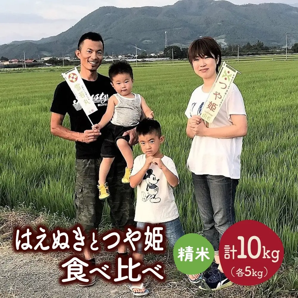 【２０２６年１１月～発送】令和８年産　はえぬきとつや姫の食べ比べ（精米）各５ｋｇ　0079-2633