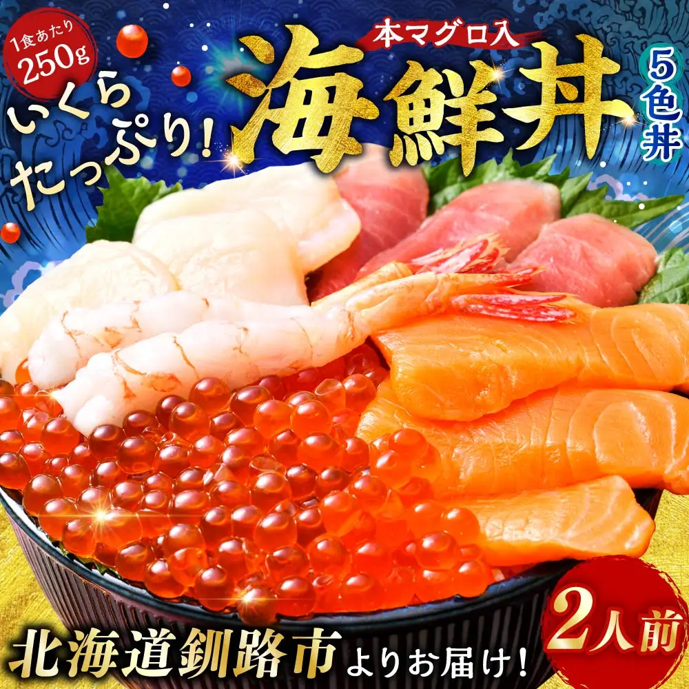 いくらたっぷり海鮮丼セット 2人用 イクラ いくら 海鮮丼 刺身 真空パック 小分け 北海道いくら 秋鮭 秋鮭イクラ 新鮮 海鮮 F4F-8626