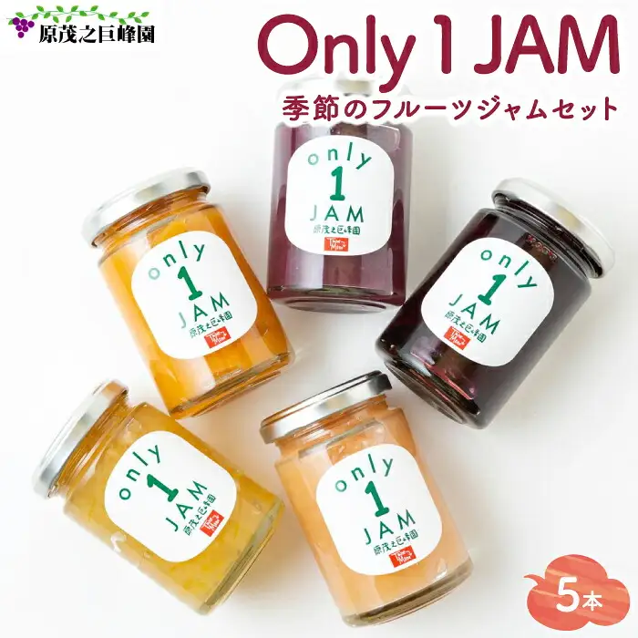 原茂之巨峰園 Only１JAM 季節のフルーツジャムセット (5本) ジャム フルーツ うきは市