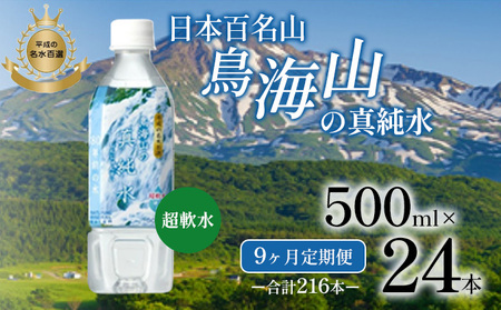 水《定期便9か月》500ml × 24本 ミネラルウォーター 軟水