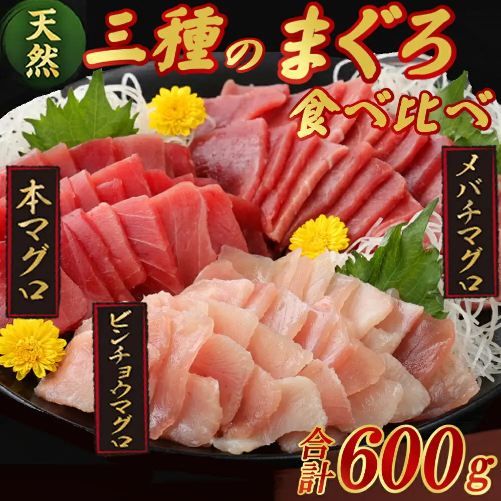 マグロ3種 小分け 約600g 【まぐろ】tk090