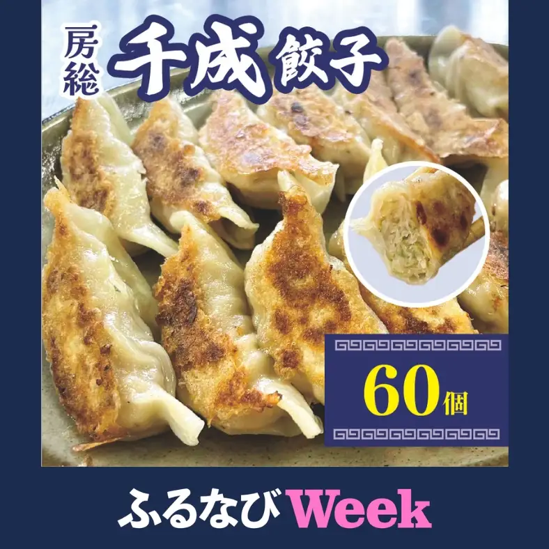 【ふるなびWEEK対象】房総千成餃子 冷凍60個 | 千成餃子 ぎょうざ ギョウザ 餃子 冷凍 餃子 惣菜 冷凍 食品 SPF豚 房総  君津 きみつ 千葉県