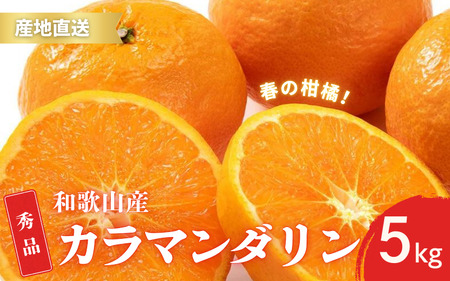 【先行予約】秀品 カラマンダリン なつみ 和歌山 有田 S～2Lサイズ 大きさお任せ 5kg【4月上旬～5月上旬頃に順次発送】/ みかん フルーツ 果物 くだもの 蜜柑 柑橘【ktn019B】