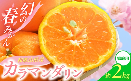 【先行予約】家庭用 訳あり カラマンダリン なつみ 和歌山 有田  2S~3Lサイズ混合 2kg【4月上旬～5月上旬までに順次発送予定】/ みかん フルーツ 果物 くだもの 蜜柑 柑橘【ktn036B】