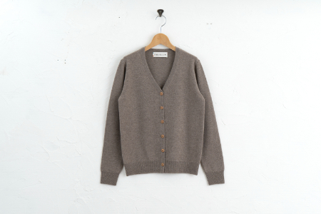 カシミヤ カーディガン度詰 カシミヤ（コルク ）女性用サイズ:M(38)≪白田のカシミヤ≫ 
