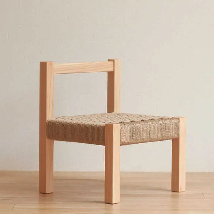 対馬ヒノキ キッズチェア ( ベージュ )【家具製作所kiiro】 チェア 椅子 家具 ヒノキ  [WAL012]