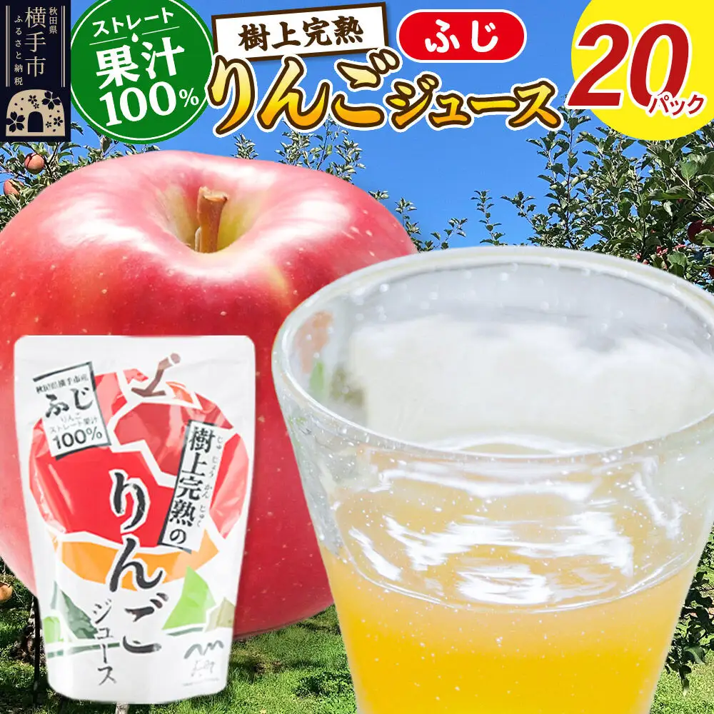 樹上完熟りんごジュース 20パック