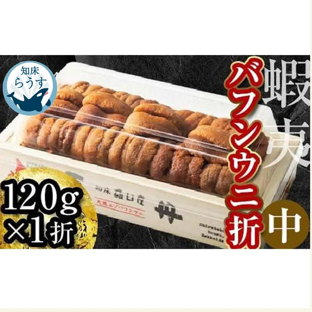 ＜先行受付＞＜27年1月～6月内発送＞エゾバフンウニ（中）折うに 120g×1枚