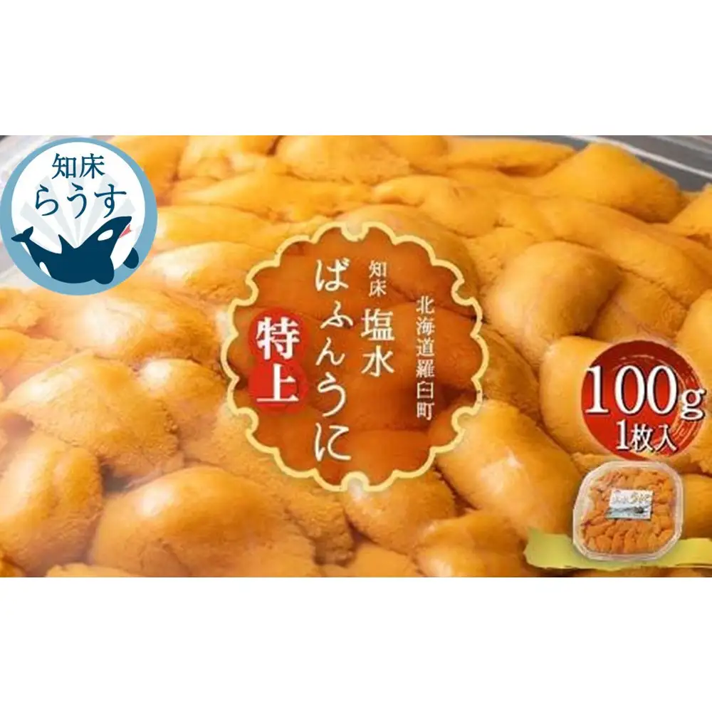 ＜先行受付＞＜27年1月～6月内発送＞羅臼産 塩水うに（特上） 100g（100g×1枚）｜うに　北海道