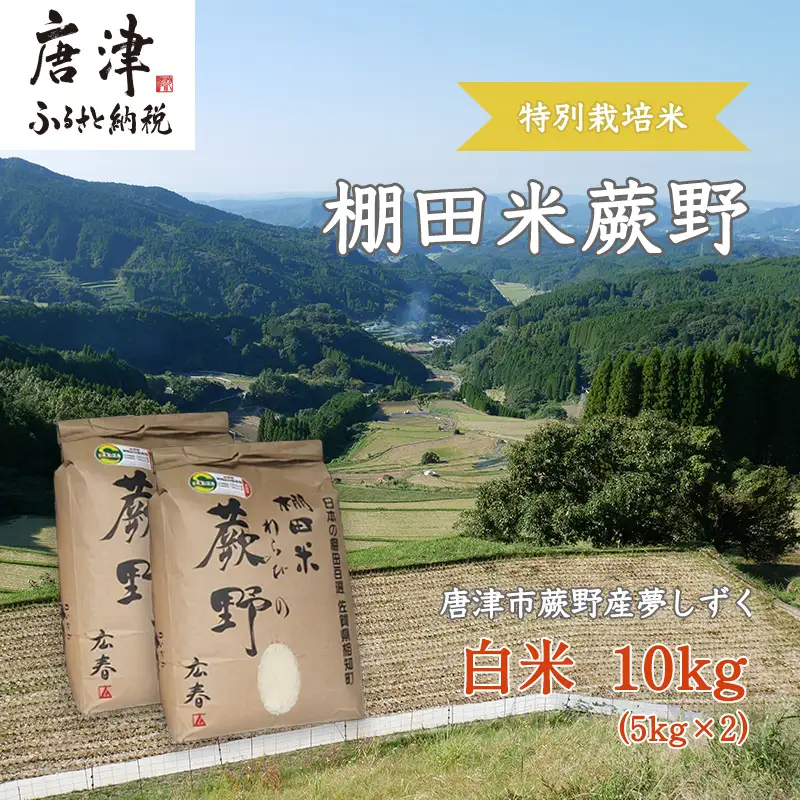 『先行予約』【令和8年産新米】特別栽培棚田米「蕨野」5kg×2袋(合計10kg) 