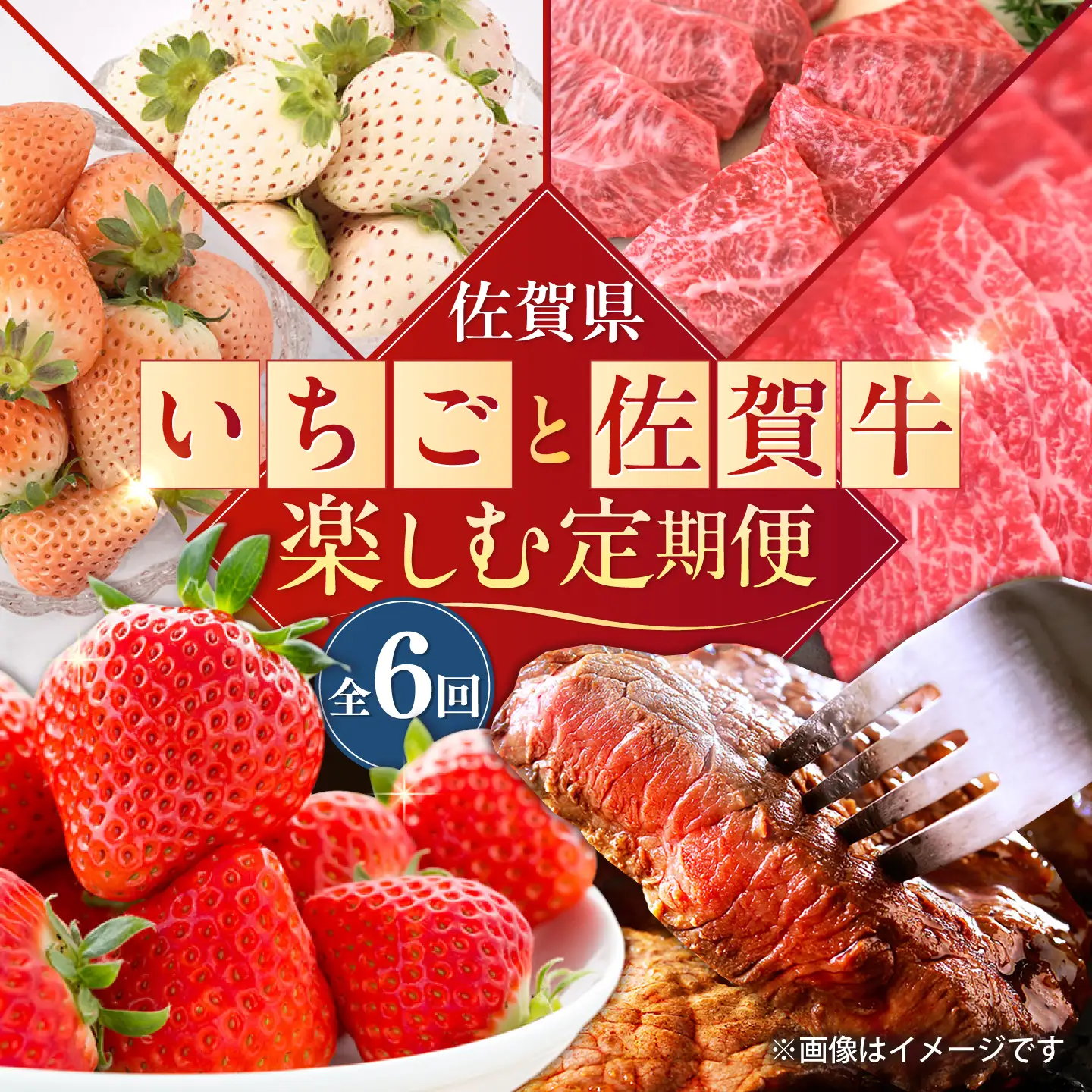 【2027年2月以降順次発送】【全6回定期便】生産者応援 いちごと佐賀牛を楽しむ定期便 / いちご 苺 牛肉 / 佐賀県ふるさと納税 [41AAZZ009]